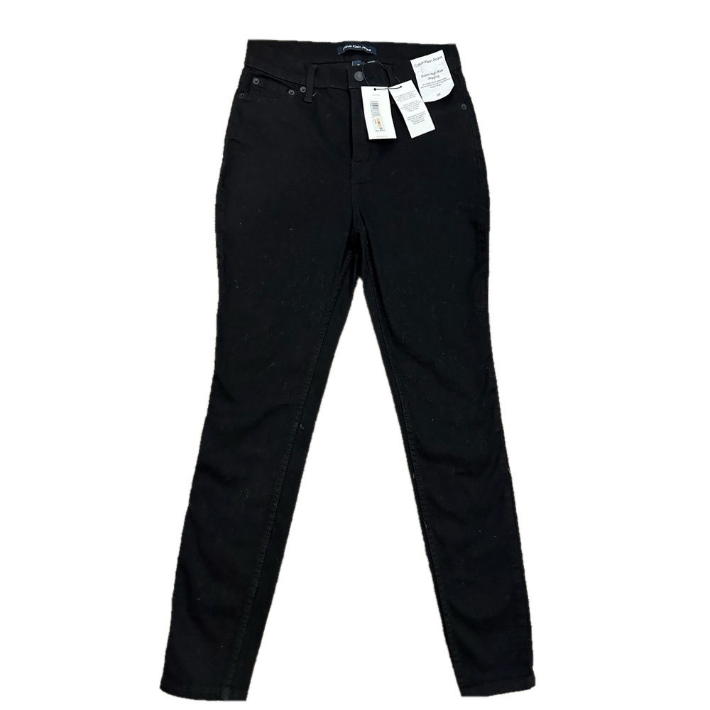 NWT BLACK CALVIN KLIEN JEANS SUPER HIGH RISE JEGGINGS